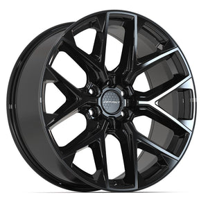 DEFIANT DF17B 22x9 6x139.7 18et Gloss Black Wheel