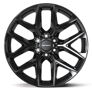 DEFIANT DF17C 22x9 6x135 18et Gloss Black Wheel