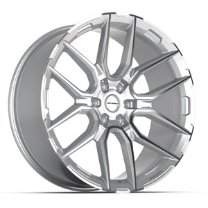 DEFIANT DF18A 24x10 6x139.7 24et Gloss Silver Machined Wheel