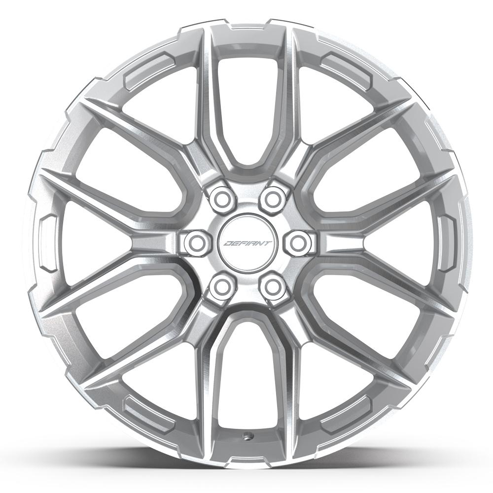 DEFIANT DF18B 22x9 6x139.7 18et Gloss Silver Machined Wheel