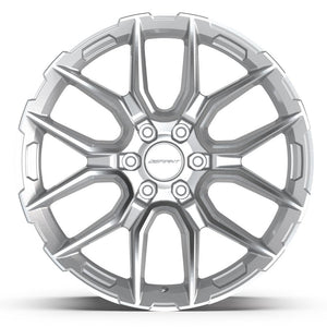DEFIANT DF18B 22x9 6x139.7 18et Gloss Silver Machined Wheel