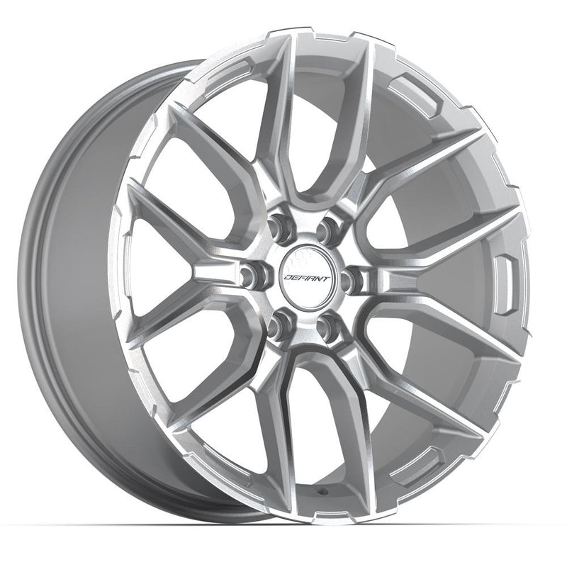 DEFIANT DF18B 22x9 6x139.7 18et Gloss Silver Machined Wheel
