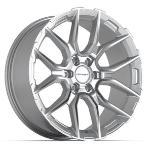 DEFIANT DF18C 22x9 6x135 18et Gloss Silver Machined Wheel