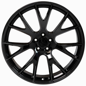 OE Wheels DG15 22x9 5x115 18et Gloss Black Wheel