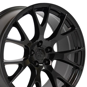 OE Wheels DG15 22x9 5x115 18et Gloss Black Wheel
