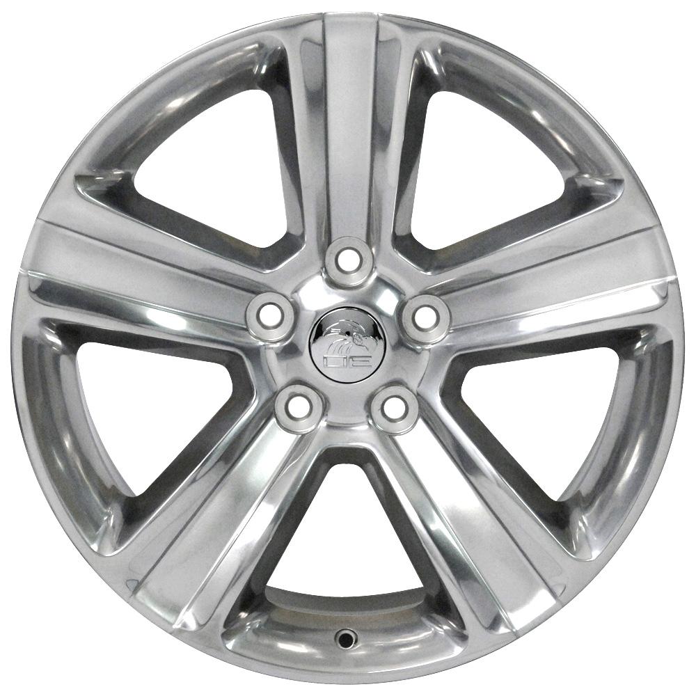 OE Wheels DG65 20x9 5x139.7 19et Gloss Silver with Polished Face Wheel