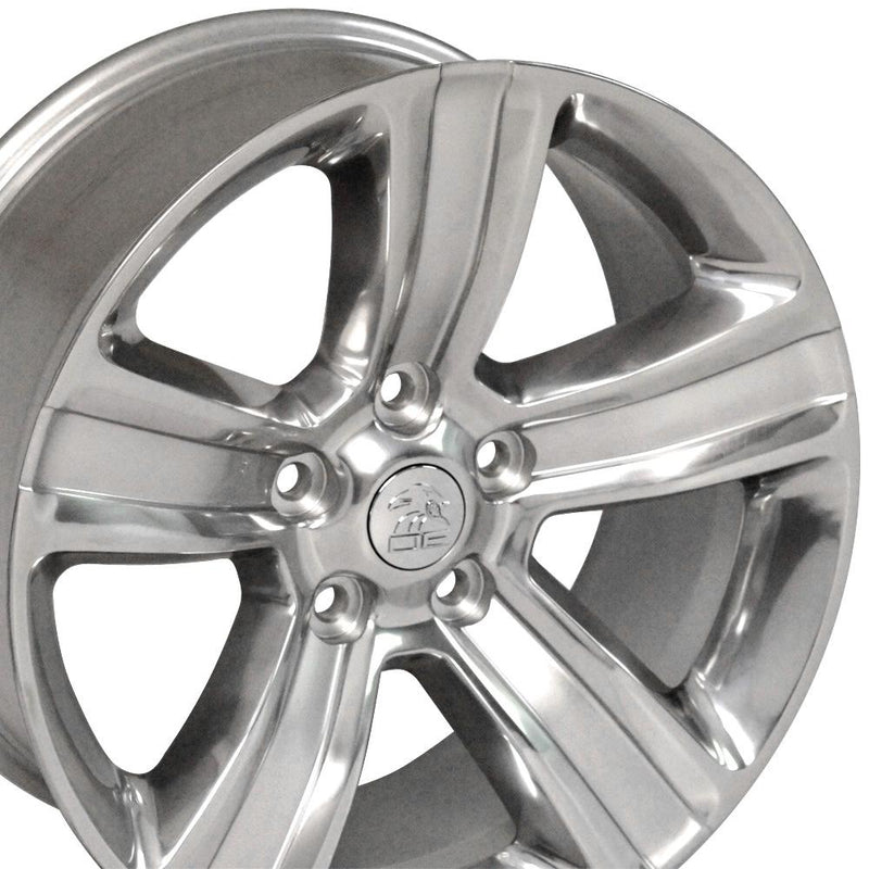 OE Wheels DG65 20x9 5x139.7 19et Gloss Silver with Polished Face Wheel