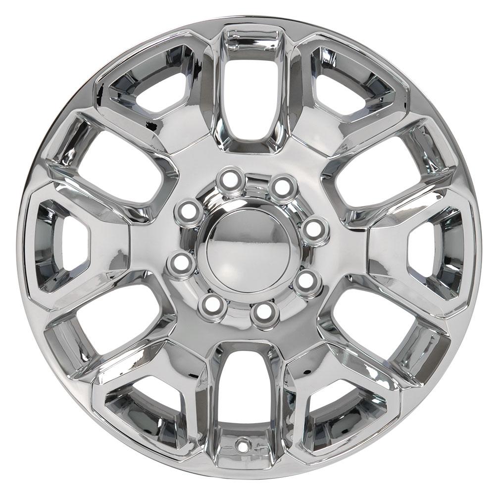 OE Wheels DG66 20x8 8x165.1 54.65et Chrome with Chrome Insert Wheel
