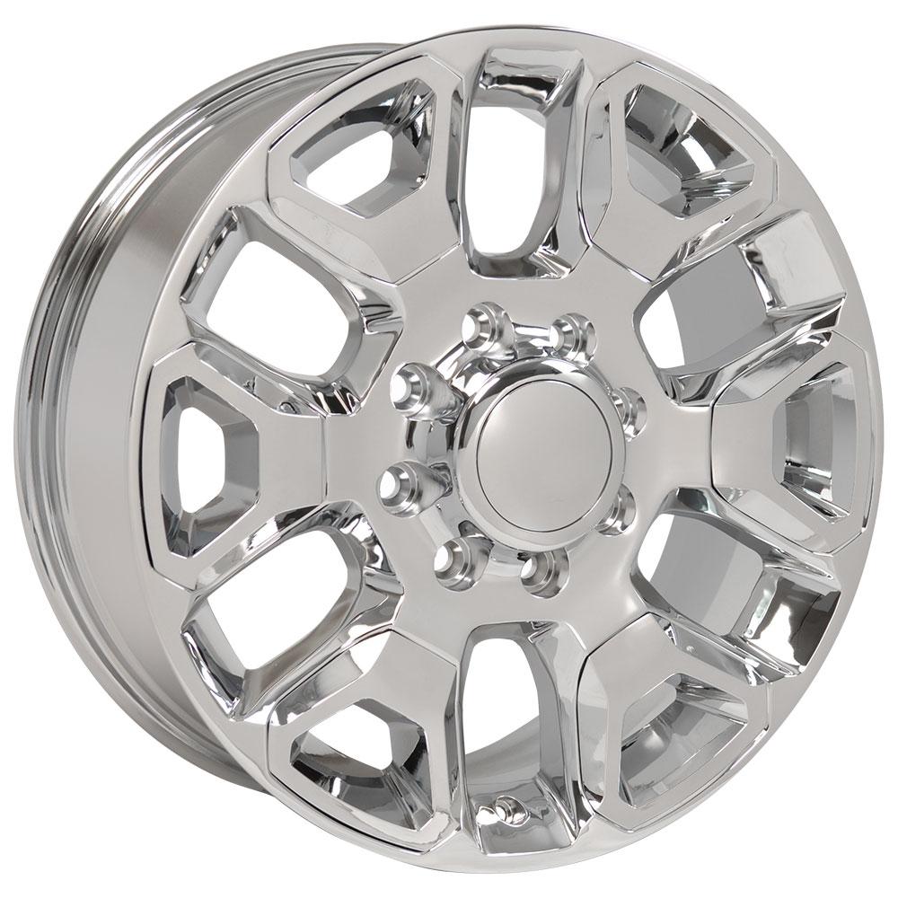 OE Wheels DG66 20x8 8x165.1 54.65et Chrome with Chrome Insert Wheel