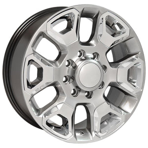 OE Wheels DG66 20x8 8x165.1 54.65et Gloss Hyper Silver with Chrome Insert Wheel