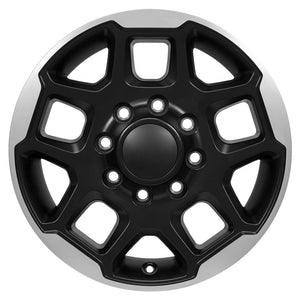 OE Wheels DG78 18x8 8x165.1 57.15et Satin Black Machined Wheel
