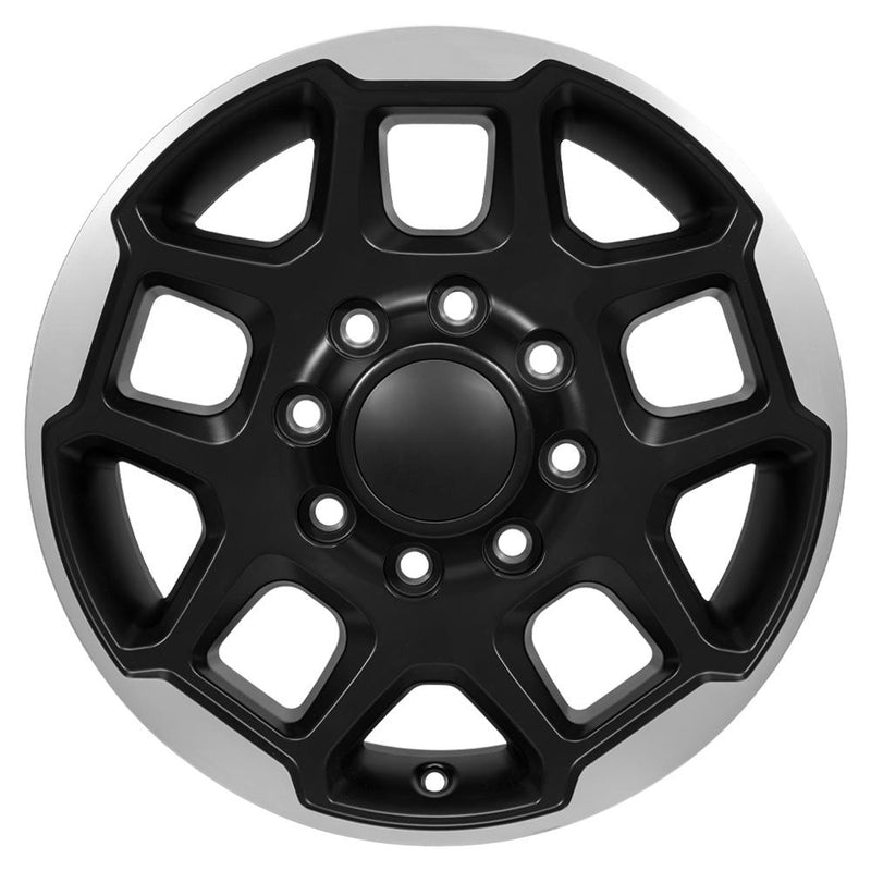 OE Wheels DG78 18x8 8x165.1 57.15et Satin Black Machined Wheel