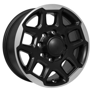 OE Wheels DG78 18x8 8x165.1 57.15et Satin Black Machined Wheel