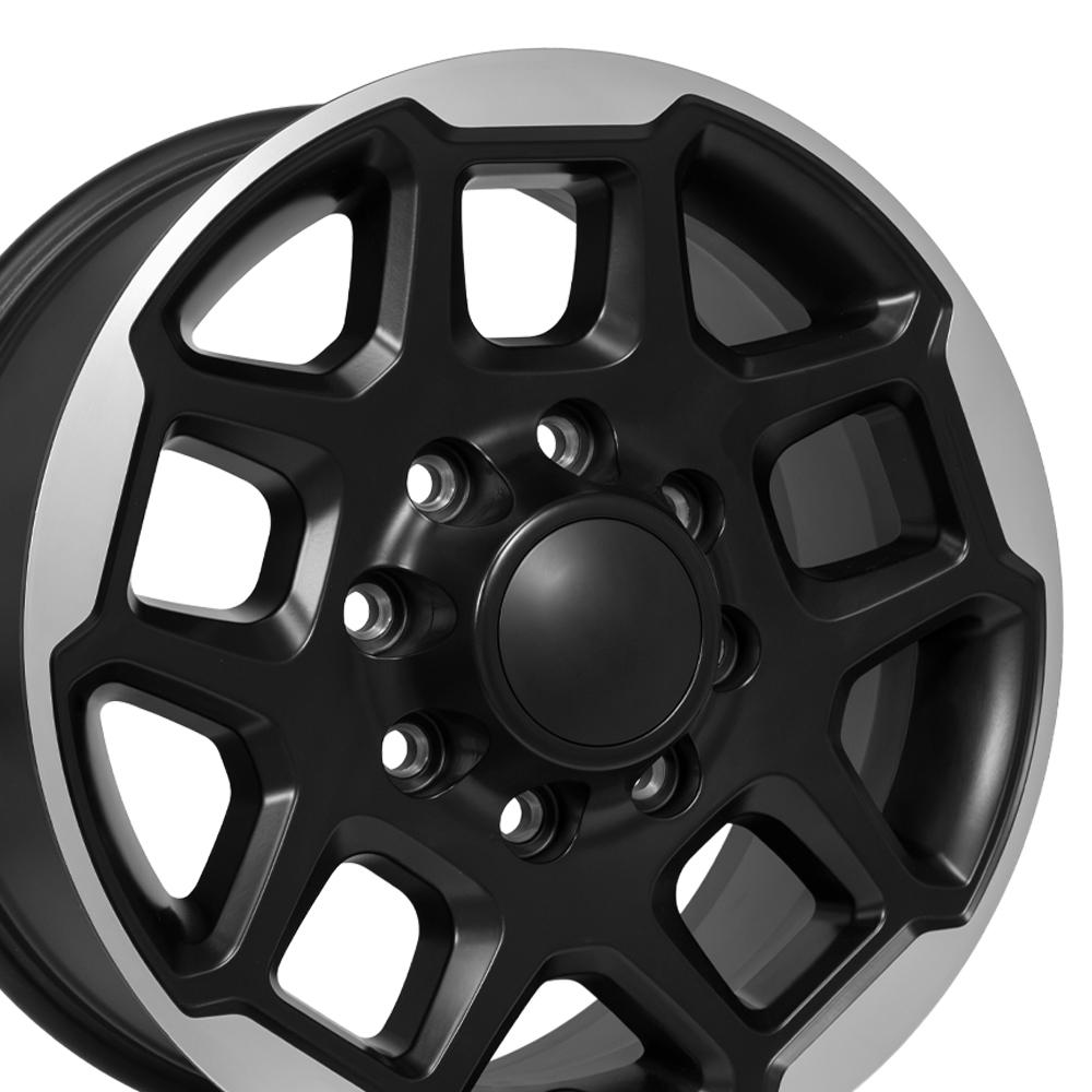 OE Wheels DG78 18x8 8x165.1 57.15et Satin Black Machined Wheel