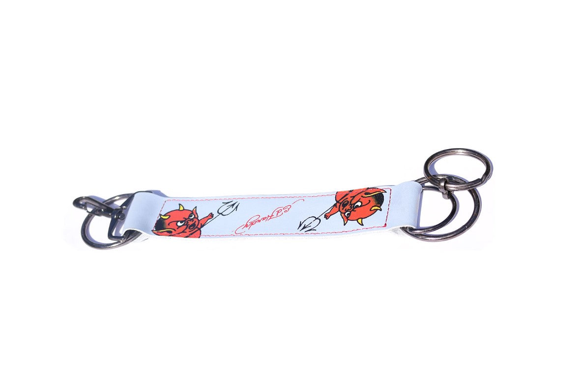 Ed Hardy Little Devil w/Pitchfork Leather Lanyard
