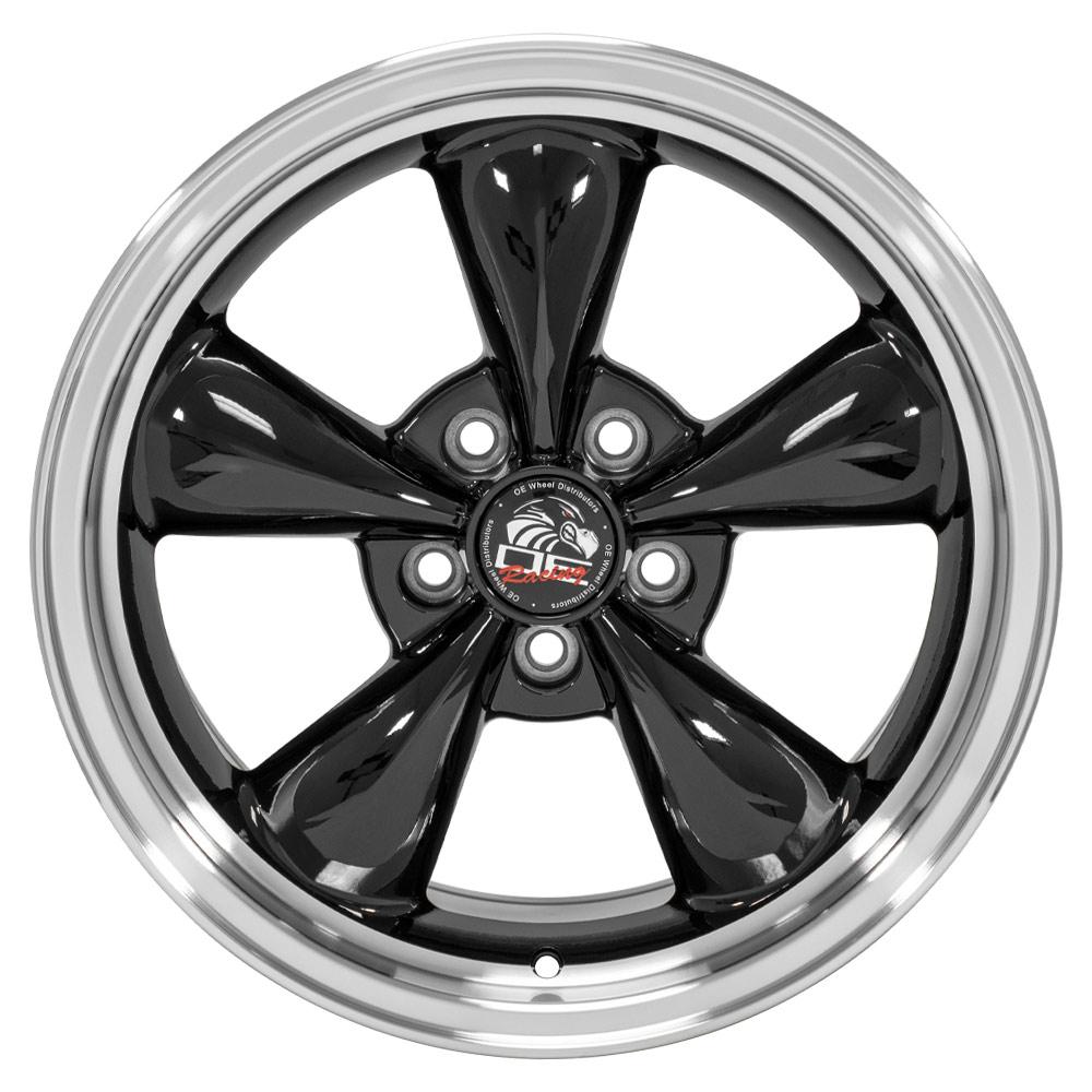 OE Wheels FR01 17x9 5x114.3 24et Gloss Black Machined Lip Wheel