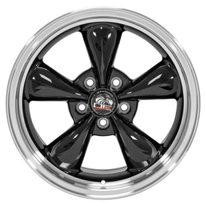 OE Wheels FR01 17x9 5x114.3 24et Gloss Black Machined Lip Wheel