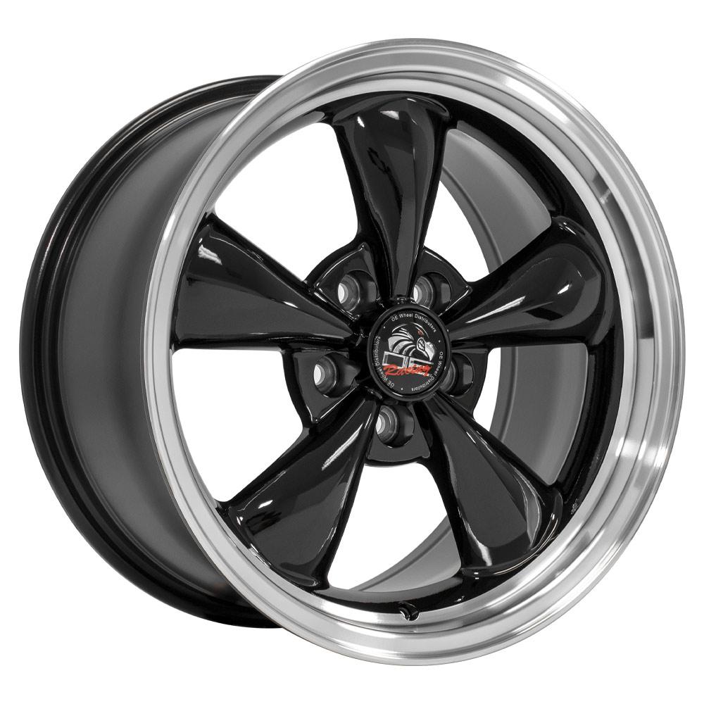 OE Wheels FR01 17x9 5x114.3 24et Gloss Black Machined Lip Wheel