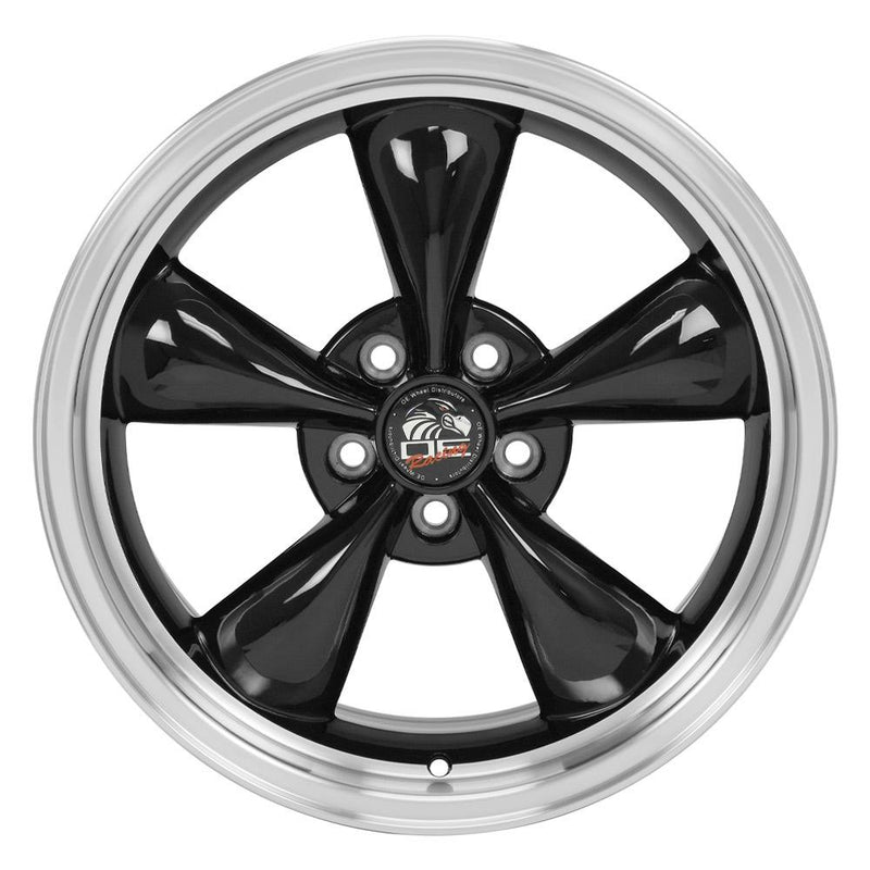 OE Wheels FR01 18x9 5x114.3 24et Gloss Black Machined Lip Wheel