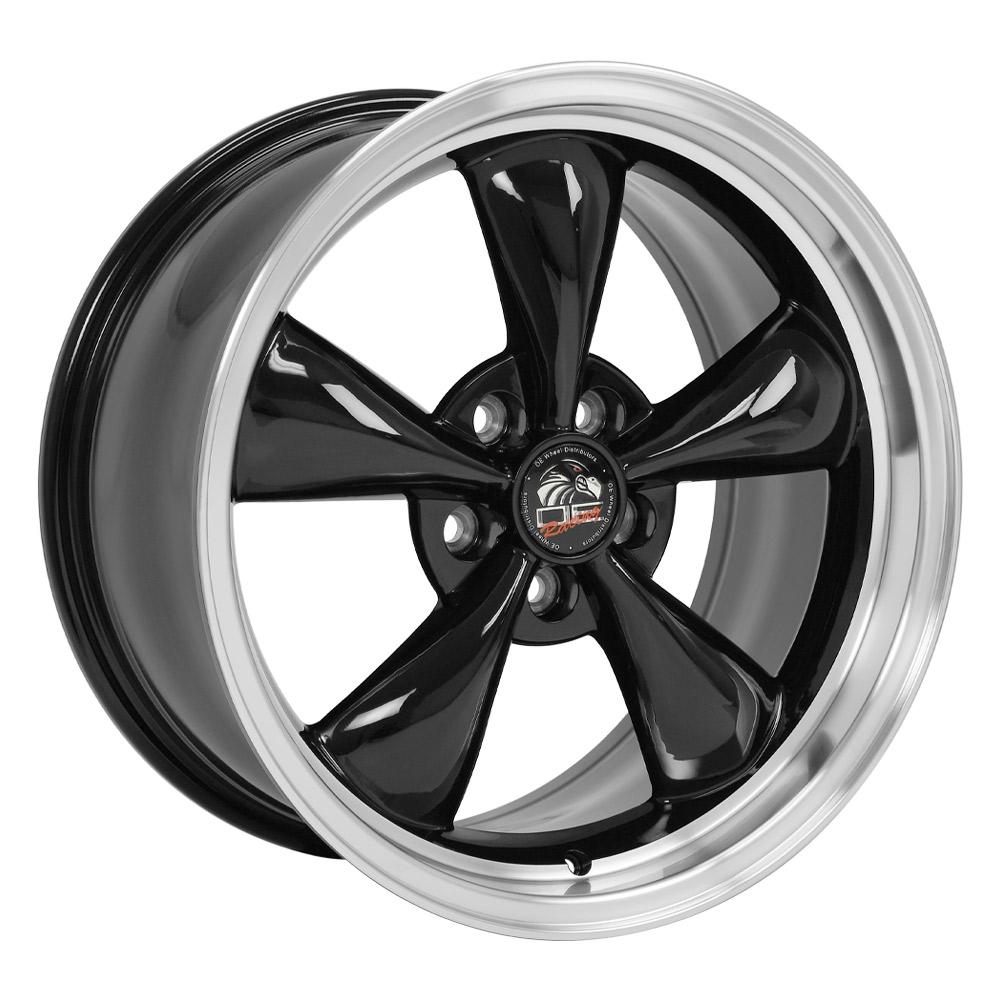 OE Wheels FR01 18x9 5x114.3 24et Gloss Black Machined Lip Wheel