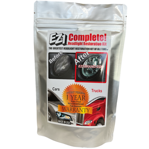 Plastic Headlight Lens Repair Cleaner Haze Remover Kit