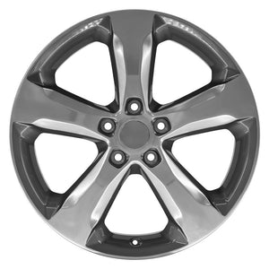 OE Wheels JP28 20x8.5 5x127 50et Gloss Gunmetal with Polished Face Wheel