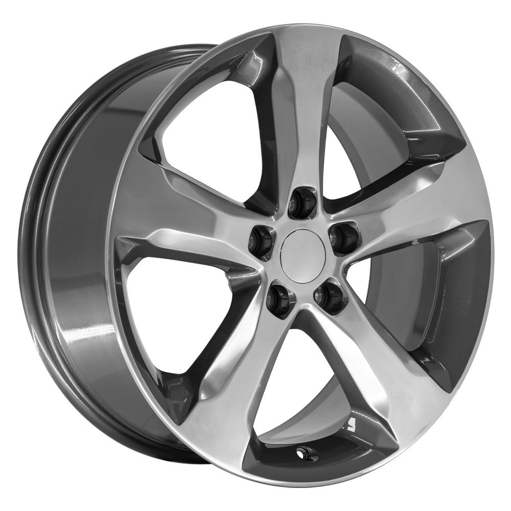 OE Wheels JP28 20x8.5 5x127 50et Gloss Gunmetal with Polished Face Wheel