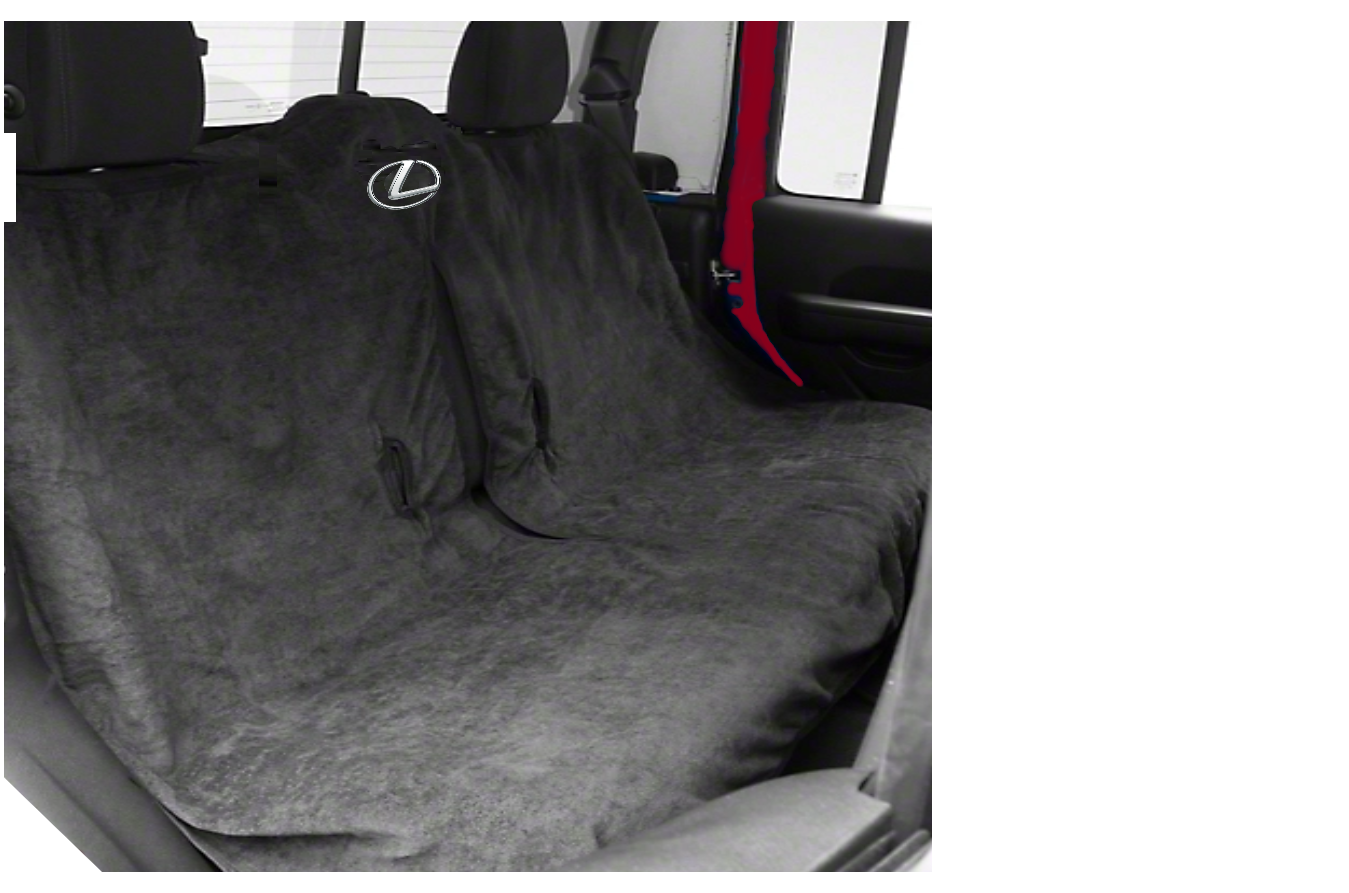 Lexus Rear Car Seat Cover Towel - Black, Tan or Gray