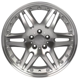 OE Wheels MB09 18x8.5 5x112 35et Gloss Silver Machined Wheel