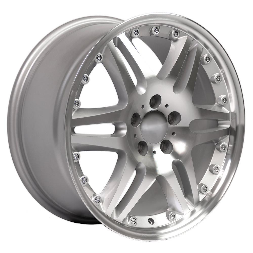 OE Wheels MB09 18x8.5 5x112 35et Gloss Silver Machined Wheel