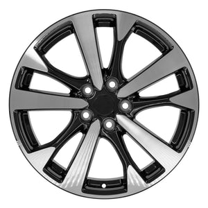OE Wheels NS30 18x7.5 5x114.3 55et Gloss Black Machined Wheel