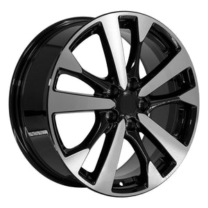 OE Wheels NS30 18x7.5 5x114.3 55et Gloss Black Machined Wheel