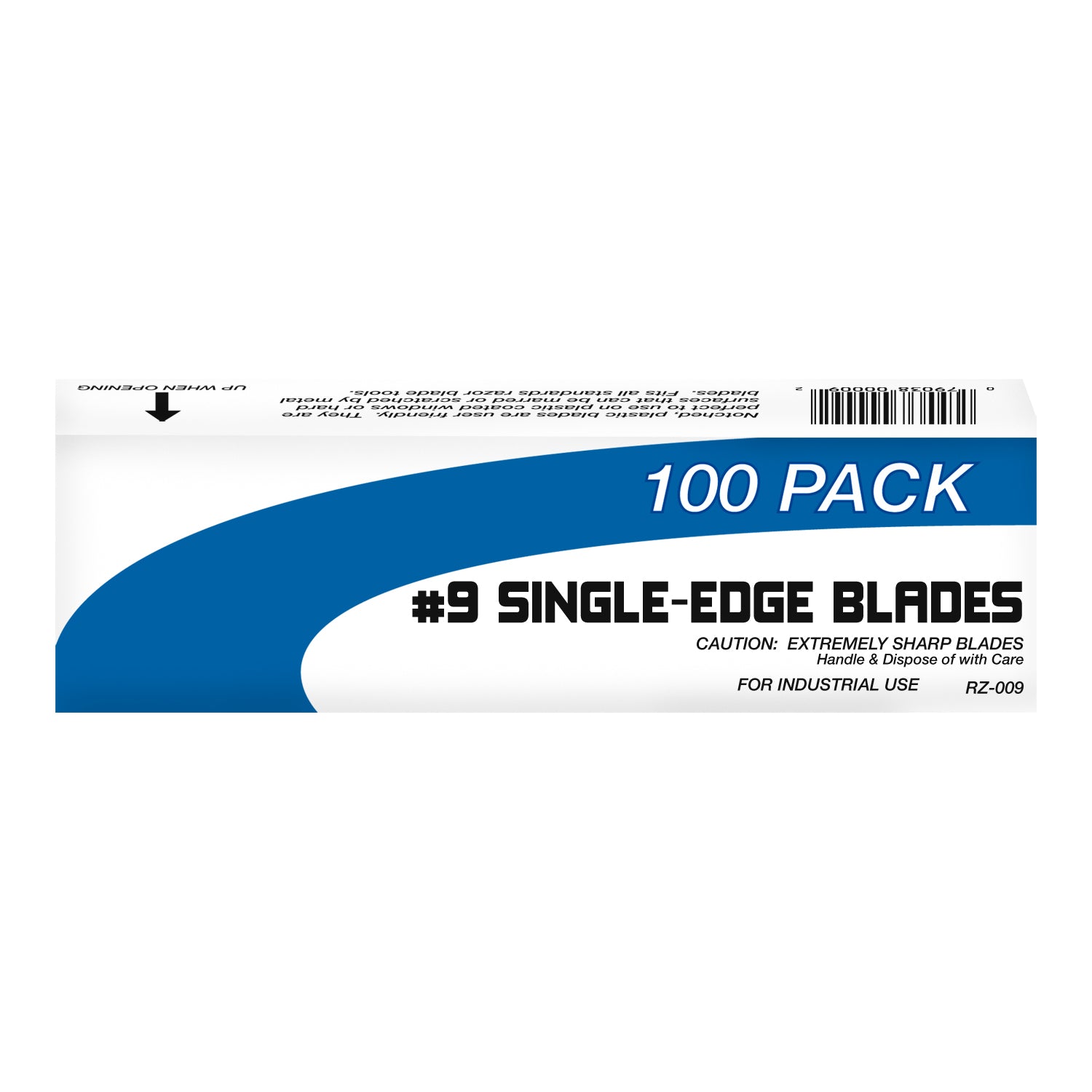 Plastic Razor Blades Single-Edge Box of 100 RZ-009