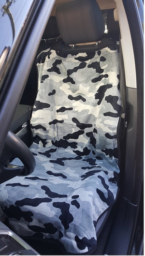 Black Camouflage Car Seat Cover Towel
