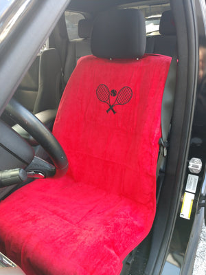 Tennis Red Car Seat Cover Towel