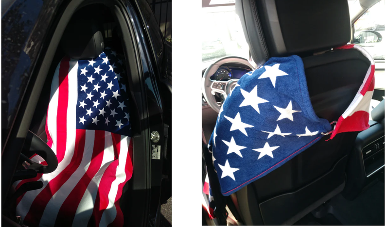 American Flag Seat Cover Towel2Go