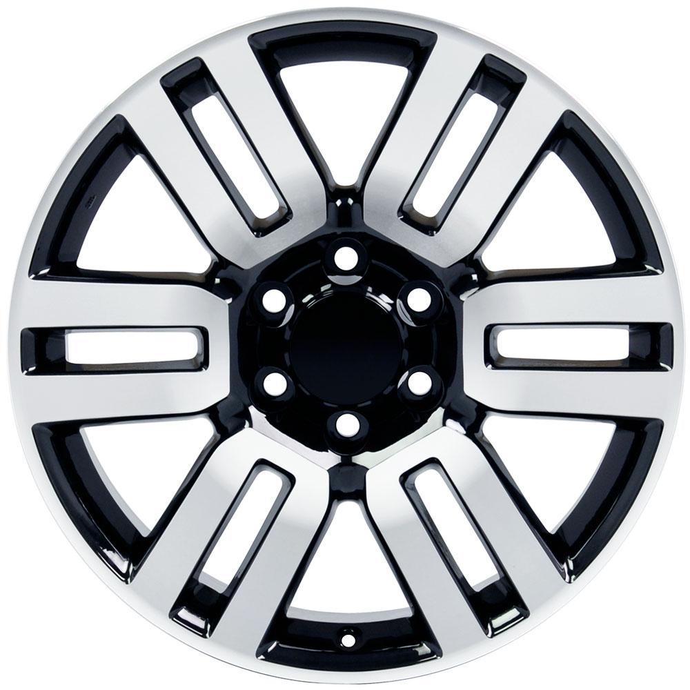 OE Wheels TY10 20x7 6x139.7 15et Gloss Black Machined Wheel