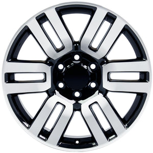 OE Wheels TY10 20x7 6x139.7 15et Gloss Black Machined Wheel