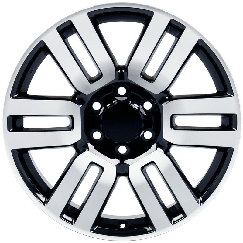 OE Wheels TY10 20x7 6x139.7 15et Gloss Black Machined Wheel