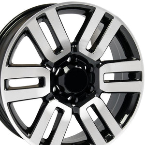 OE Wheels TY10 20x7 6x139.7 15et Gloss Black Machined Wheel
