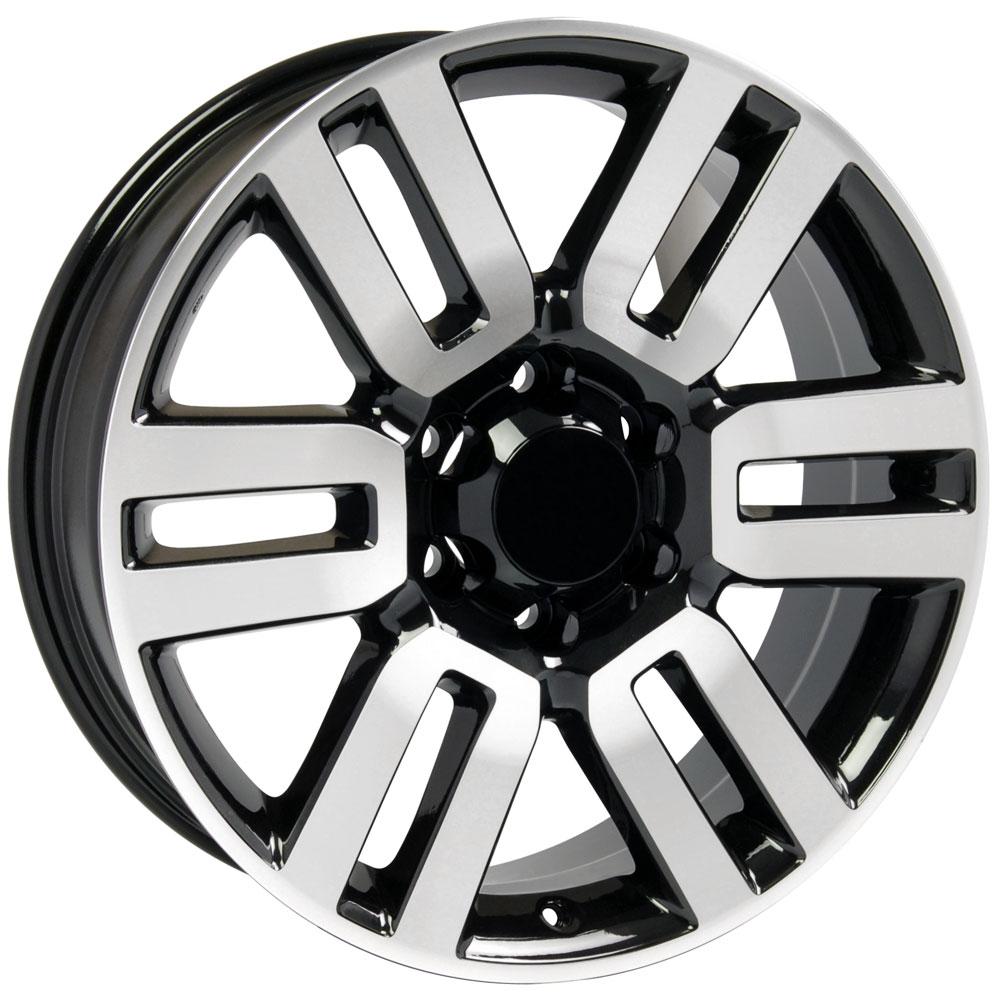 OE Wheels TY10 20x7 6x139.7 15et Gloss Black Machined Wheel