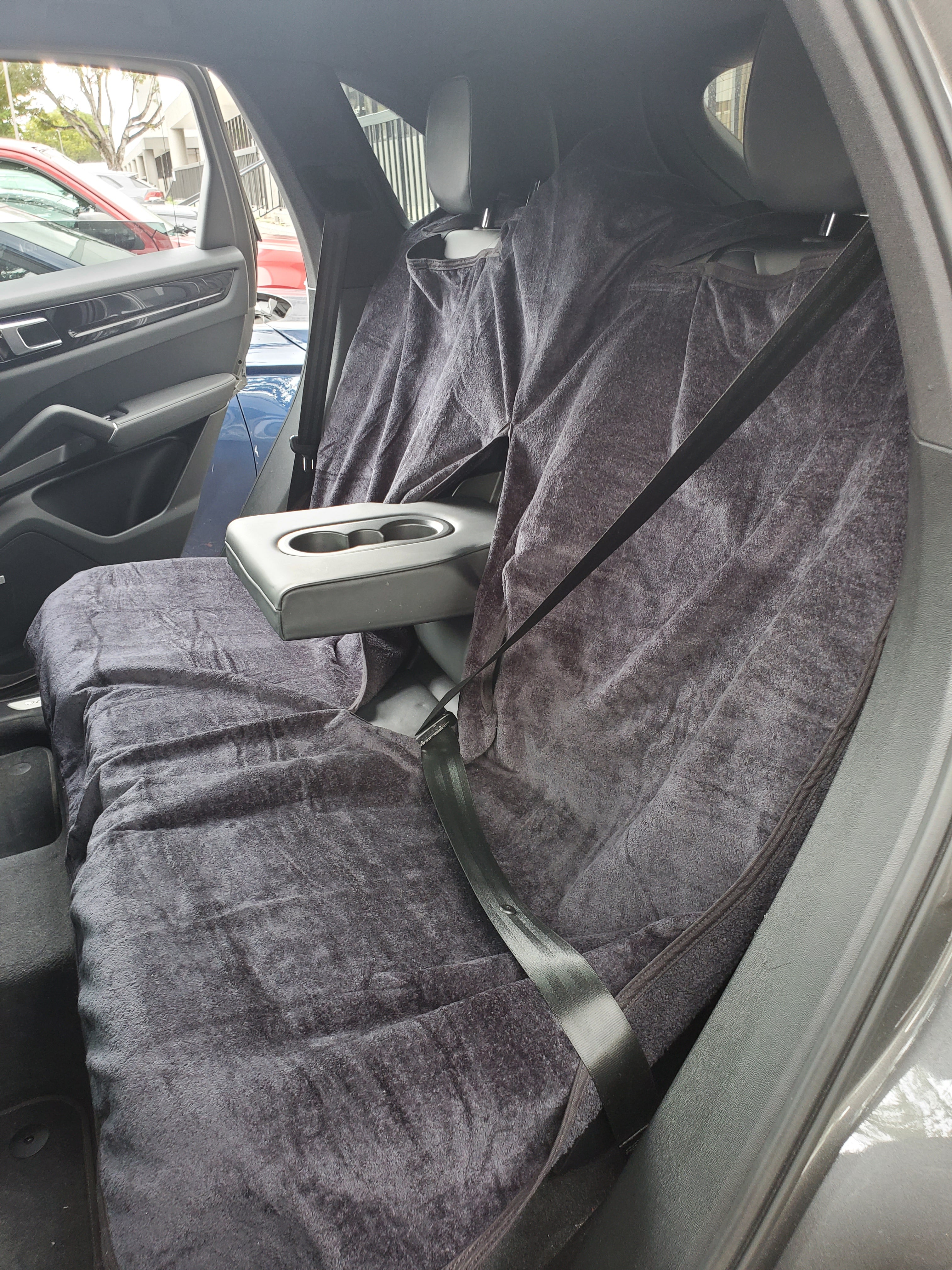 Black Rear Car Seat Cover Towel