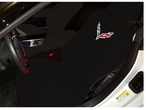 Corvette C8 Black Car Seat Cover Towel