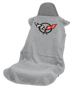 Corvette C5 Grey Car Seat Cover Towel