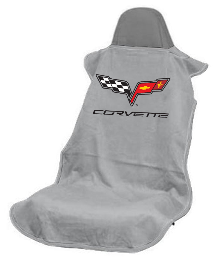 Corvette C6 Grey Car Seat Cover Towel