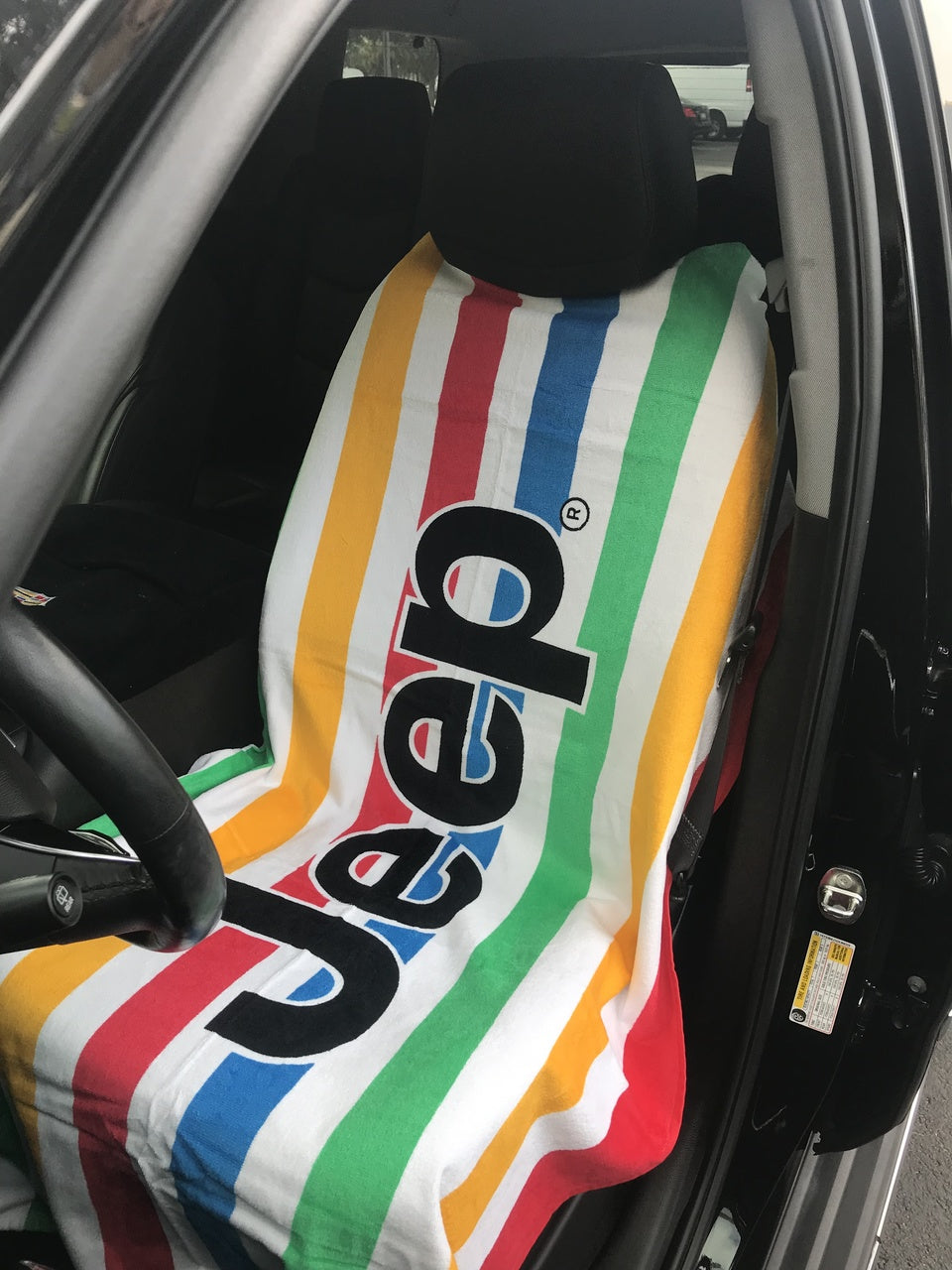 Jeep TOWEL-2-GO Cabana Stripe Multi Color Car Seat Towel