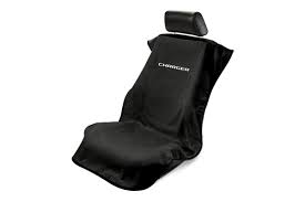 Charger Black Car Seat Cover Towel