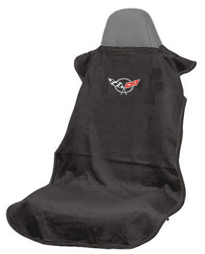 Corvette C5 Black Car Seat Cover Towel