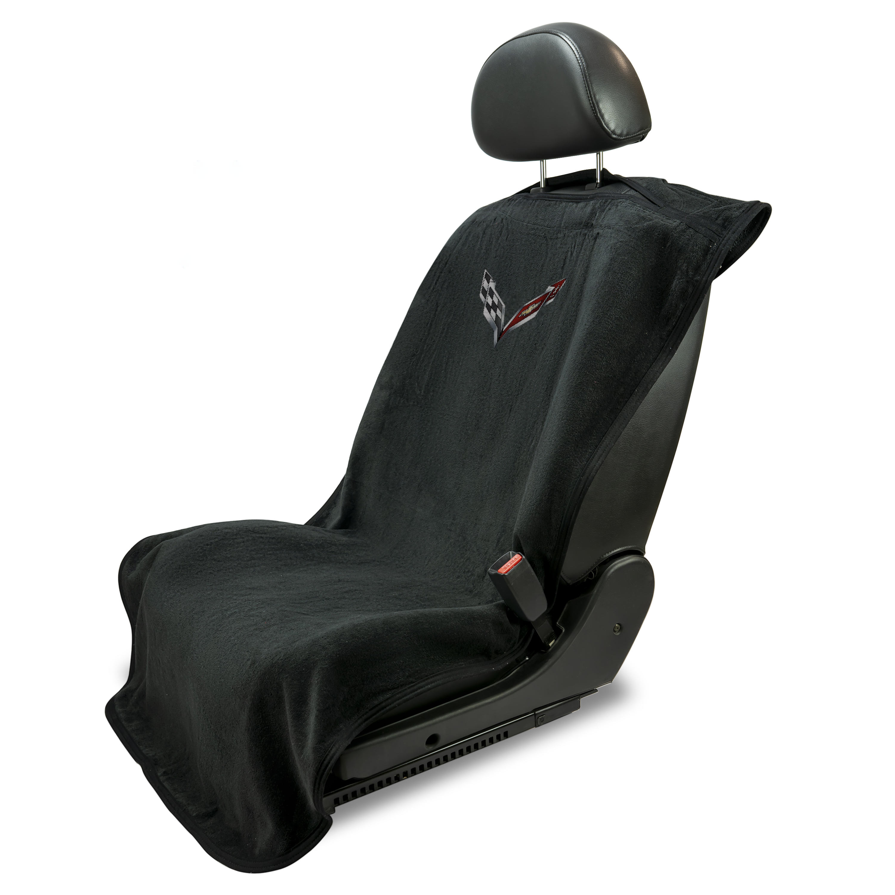 Corvette C7 Black Car Seat Cover Towel