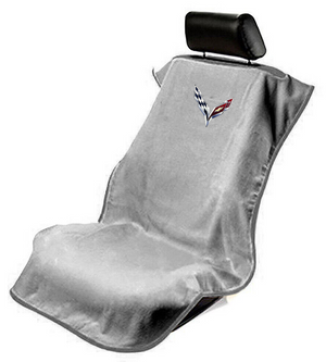 Corvette C7 Grey Car Seat Cover Towel